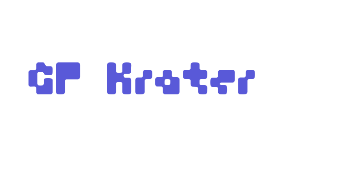 GF Krater Font