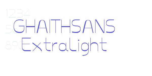 GHAITHSANS ExtraLight font free