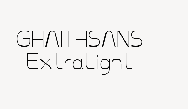 GHAITHSANS ExtraLight Font