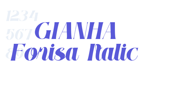 GIANHA Forisa Italic font