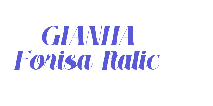 GIANHA Forisa Italic Font Download