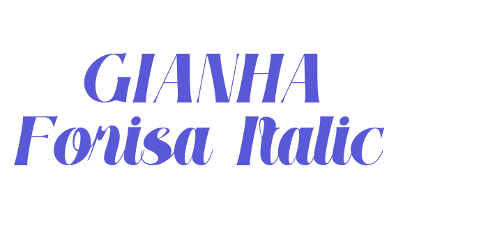 GIANHA Forisa Italic Font