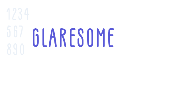 GLARESOME font free