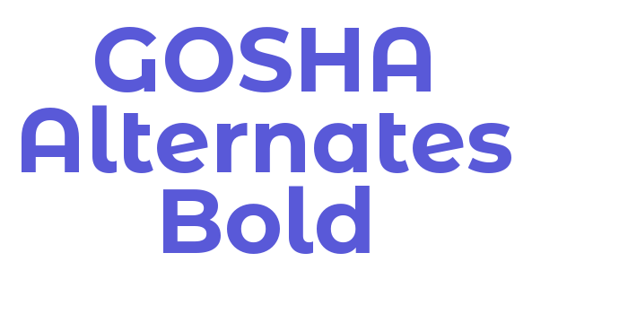 GOSHA Alternates Bold Font