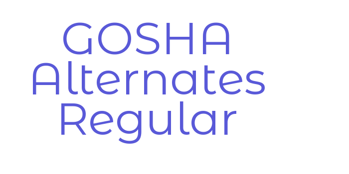 GOSHA Alternates Regular Font Download