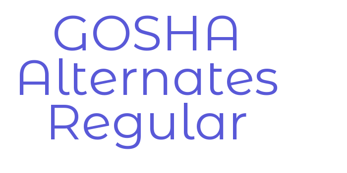 GOSHA Alternates Regular Font