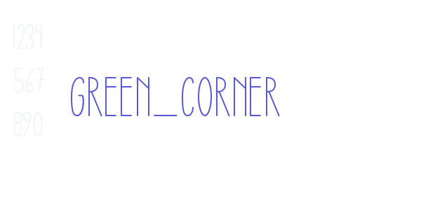 GREEN_CORNER font free