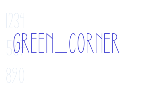 GREEN_CORNER Font Download