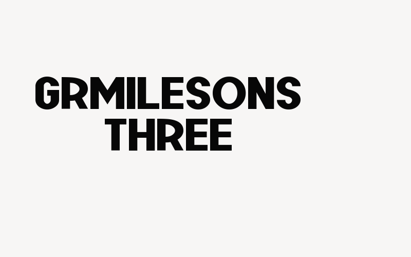 GRMilesons Three Font