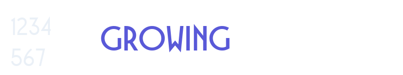 GROWING-related font