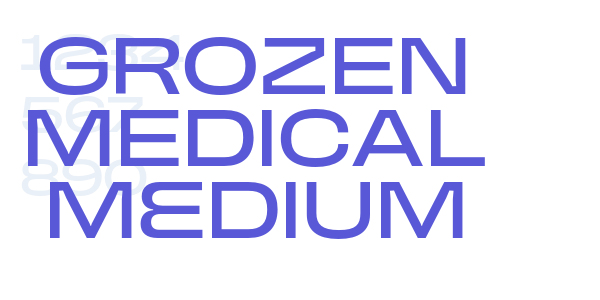 GROZEN MEDICAL Medium font free