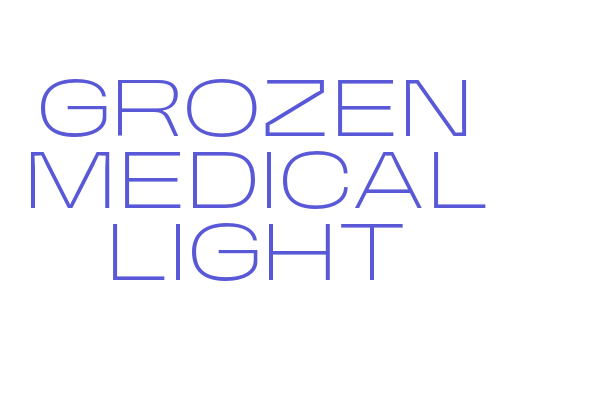 GROZEN MEDICAL Light Font