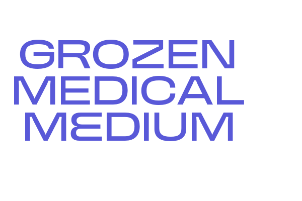 GROZEN MEDICAL Medium Font