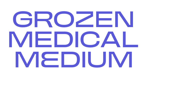 Download GROZEN MEDICAL Medium Font