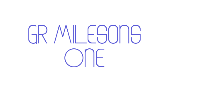 GR Milesons One Font Download