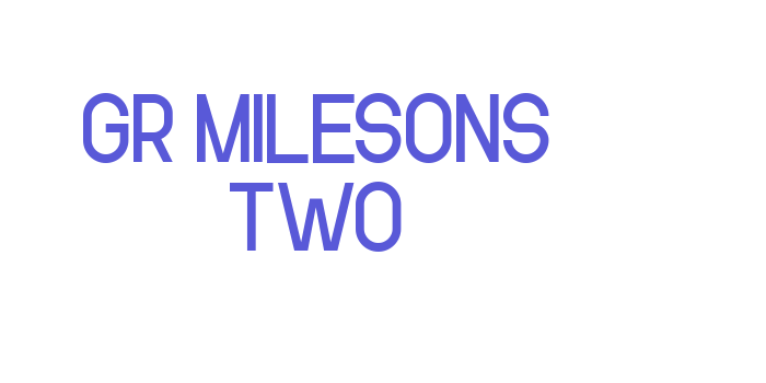 GR Milesons Two Font Download