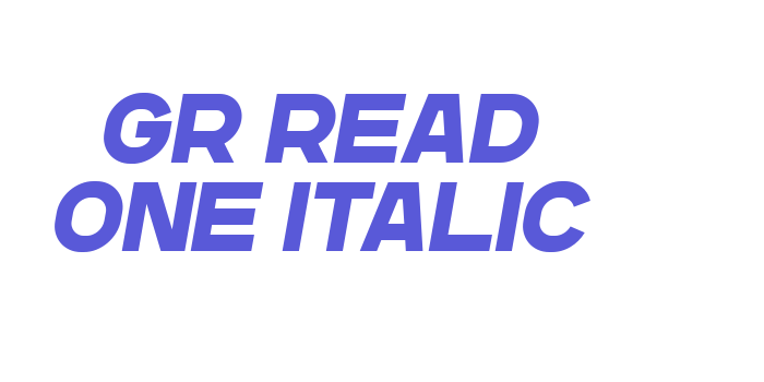 GR Read One Italic Font Download