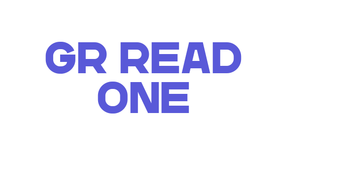 GR Read One Font Download