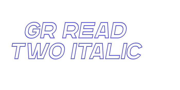 GR Read Two Italic Font Download