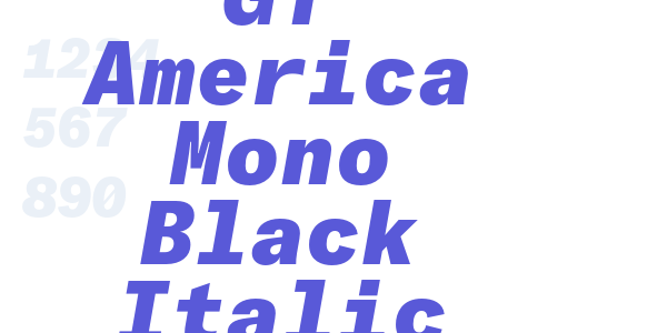 GT America Mono Black Italic font free