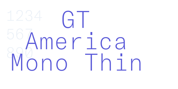 GT America Mono Thin font free