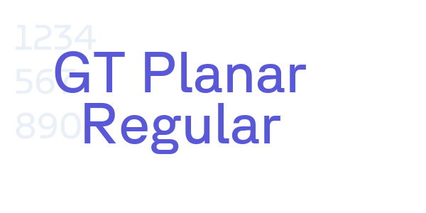 GT Planar Regular font free