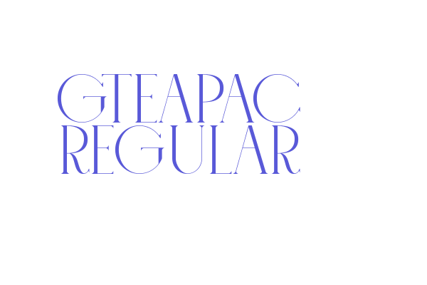 GTEAPAC Regular Font