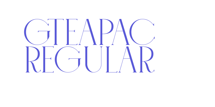 GTEAPAC Regular Font