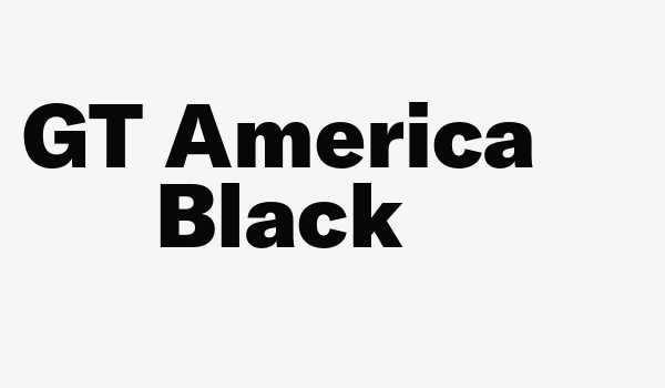 GT America Black Font