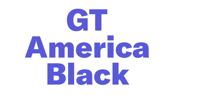 GT America Black Font