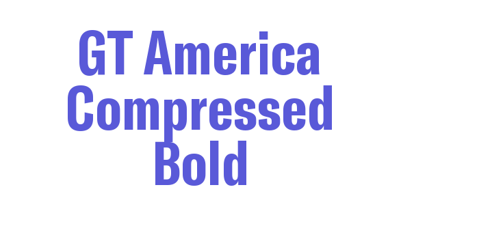 GT America Compressed Bold Font Download