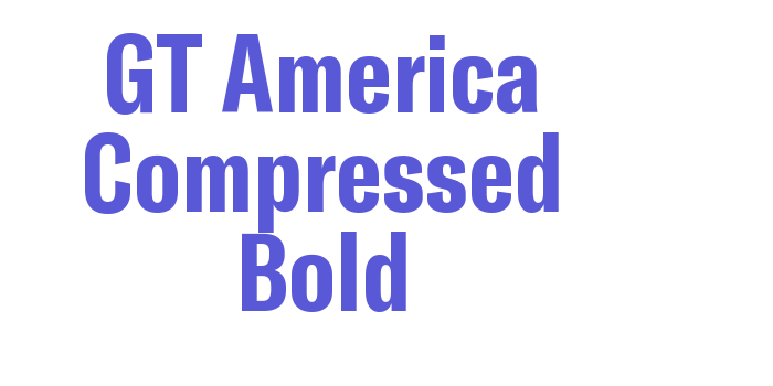 GT America Compressed Bold Font