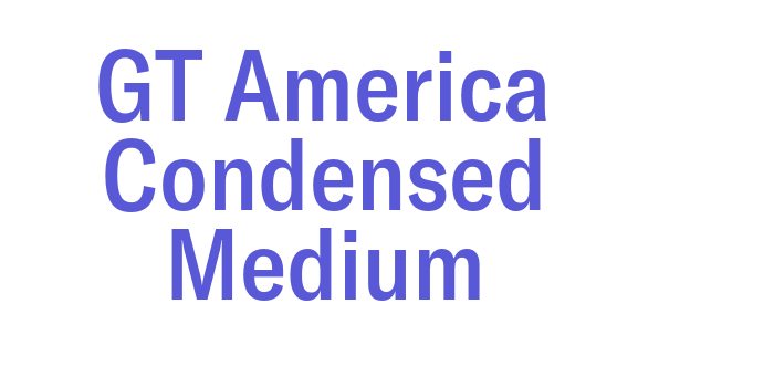 GT America Condensed Medium Font Download