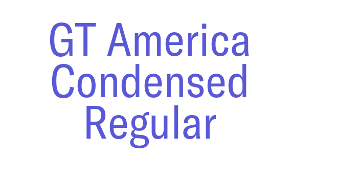 GT America Condensed Regular Font Download