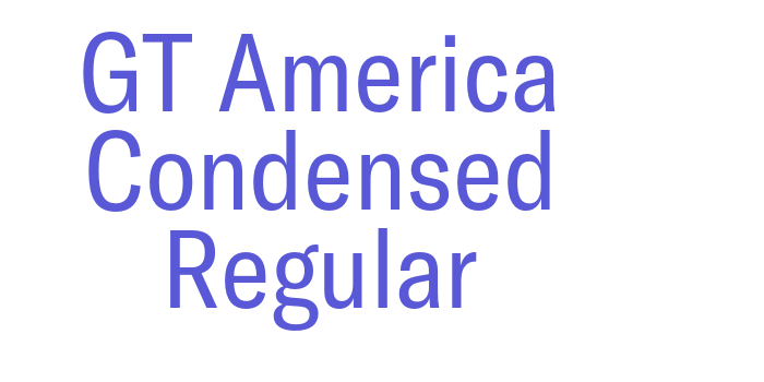 GT America Condensed Regular Font