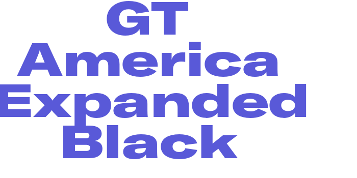 GT America Expanded Black Font Download