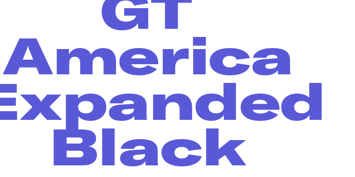 GT America Expanded Black Font