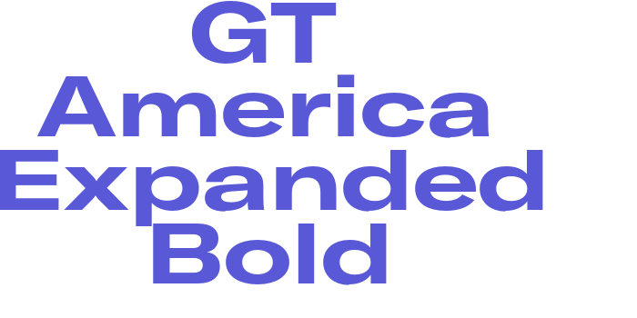 GT America Expanded Bold Font Download