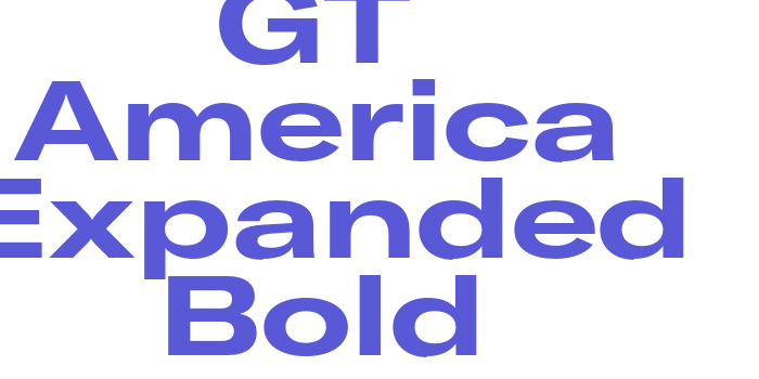 GT America Expanded Bold Font