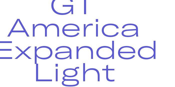 GT America Expanded Light Font