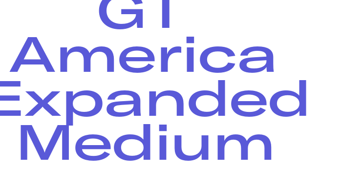 GT America Expanded Medium Font