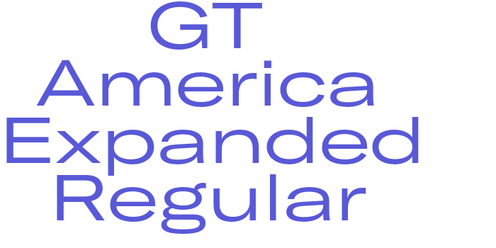 GT America Expanded Regular Font Download