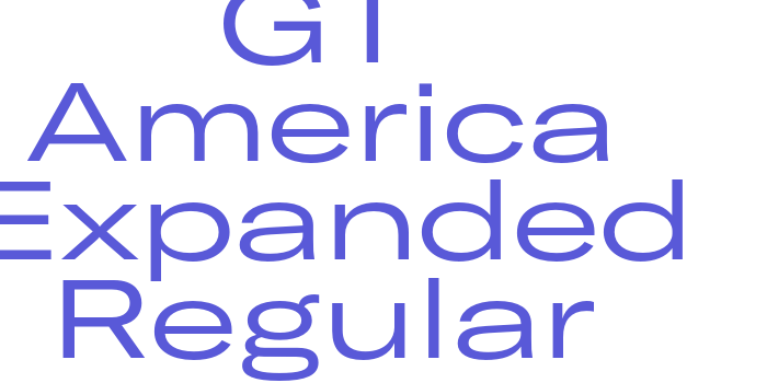 GT America Expanded Regular Font