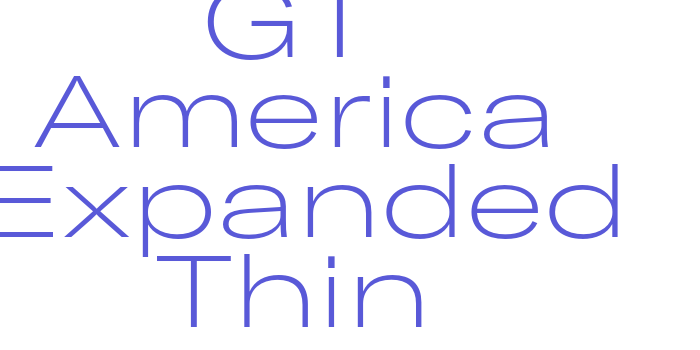 GT America Expanded Thin Font