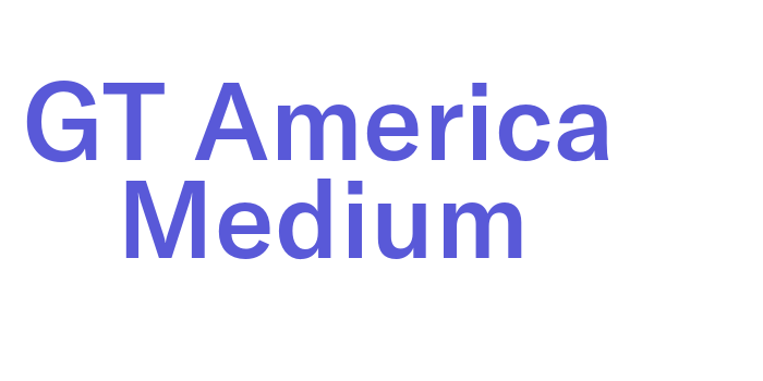 GT America Medium Font