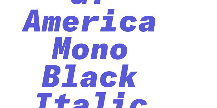 GT America Mono Black Italic Font