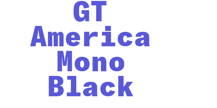 GT America Mono Black Font Download