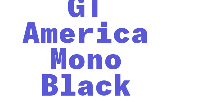 GT America Mono Black Font