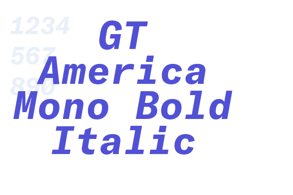 GT America Mono Bold Italic
