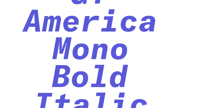 GT America Mono Bold Italic Font